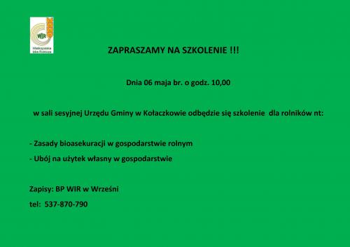 Szkolenia dla rolników